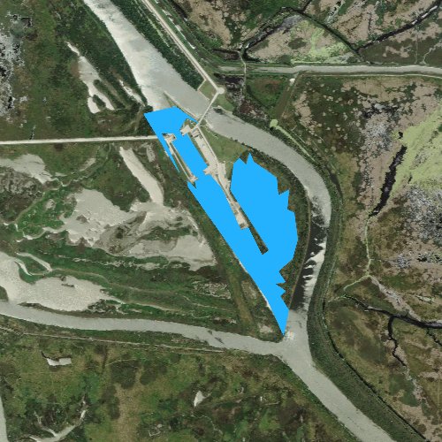Fly fishing map for Wallisville Lake, Texas