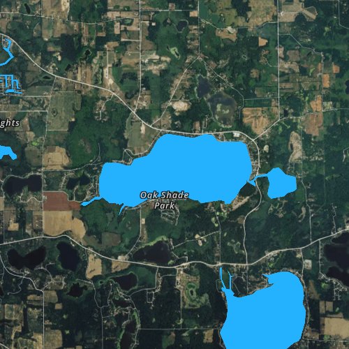 Fly fishing map for Wamplers Lake, Michigan