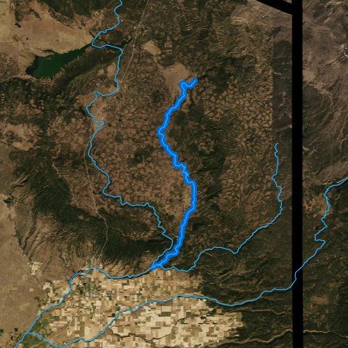 Fly fishing map for Warm River, Idaho