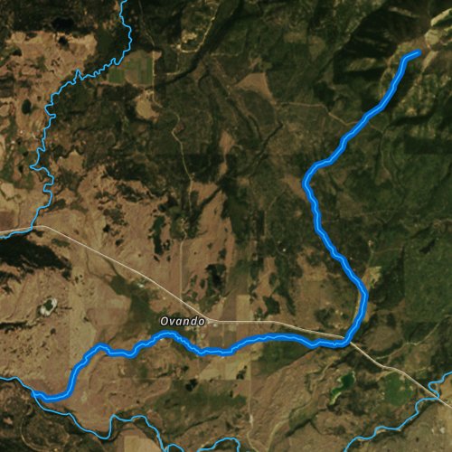 Fly fishing map for Warren Creek, Montana