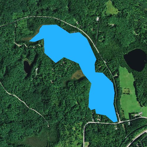 Fly fishing map for Washburn Lake, Wisconsin