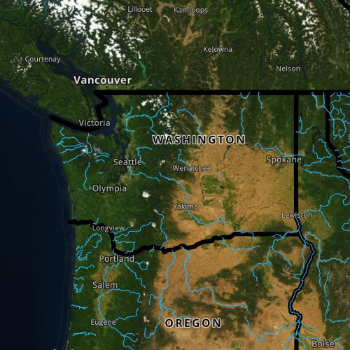 Fly fishing report and map for Washington.