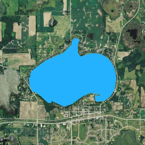 Fly fishing map for Waverly Lake, Minnesota
