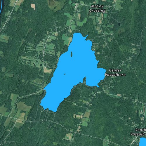 Fly fishing map for Webber Pond, Maine