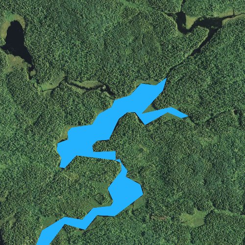 Fly fishing map for Weird Lake, Minnesota
