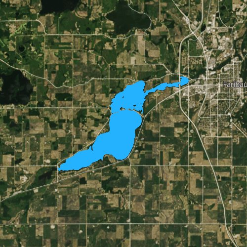 Fly fishing map for Wells Lake, Minnesota