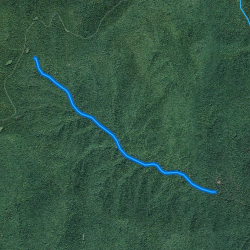 Fly fishing map for West Fork Montgomery Creek, Georgia