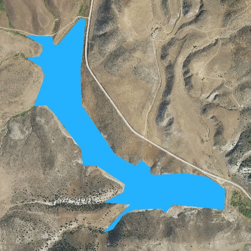 Fly fishing map for Weston Creek Reservoir, Idaho