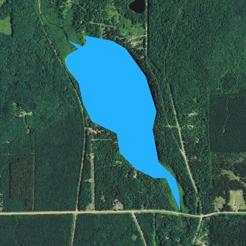 Fly fishing map for Whalen Lake, Wisconsin