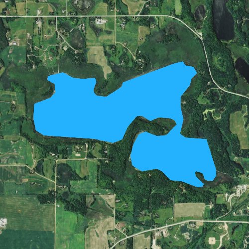 Fly fishing map for Whaletail Lake, Minnesota