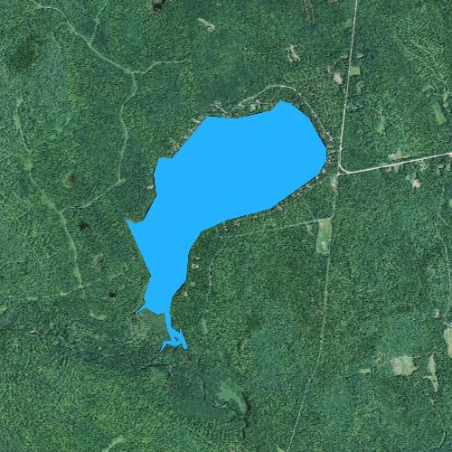 Fly fishing map for Whetstone Pond, Maine