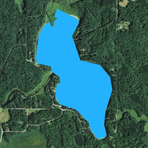 Fly fishing map for White Ash Lake, Wisconsin