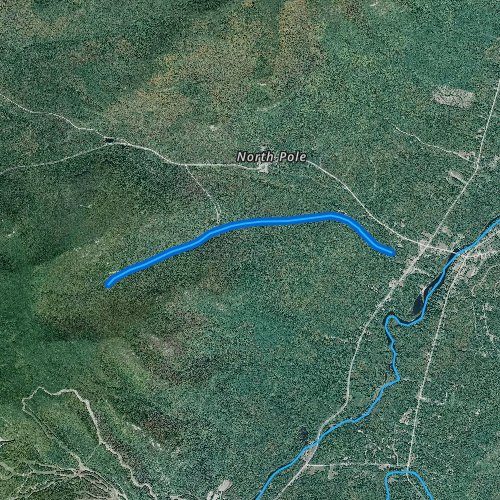 Fly fishing map for White Brook, New York