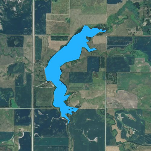 Fly fishing map for White Lake, South Dakota