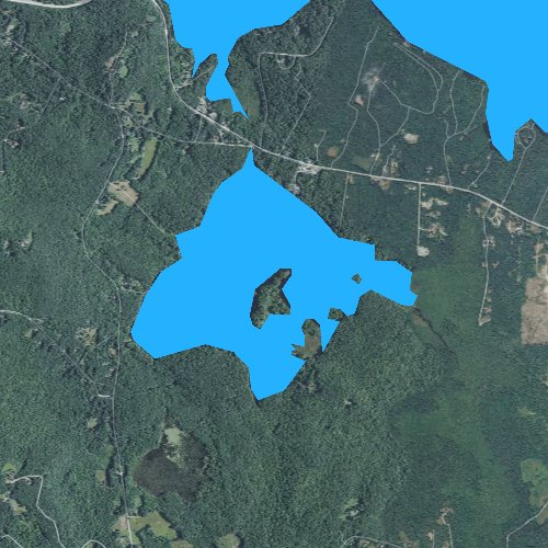 Fly fishing map for White Oak Pond, New Hampshire