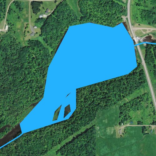 Fly fishing map for White River Flowage, Wisconsin