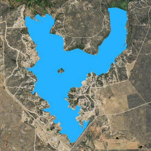 Fly fishing map for White River Lake, Texas