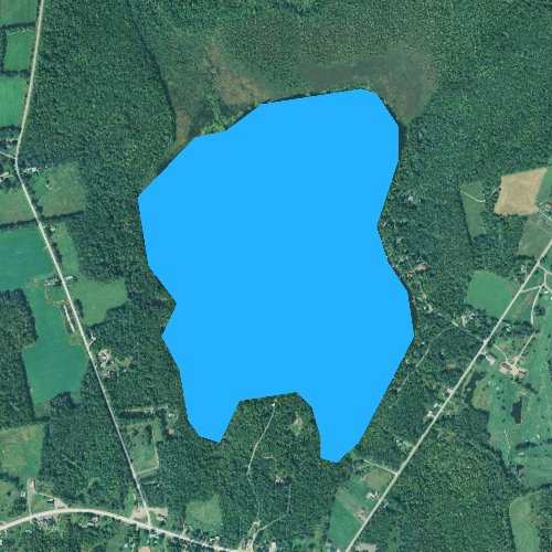 Fly fishing map for Whites Pond, Maine