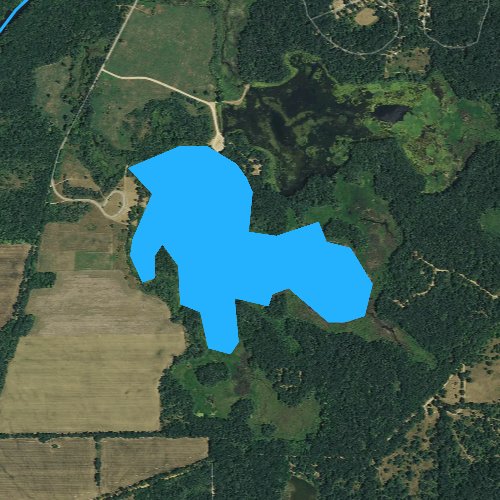 Fly fishing map for Whitford Lake, Michigan