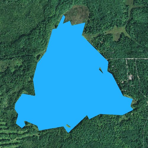 Fly fishing map for Whitney Lake, Wisconsin