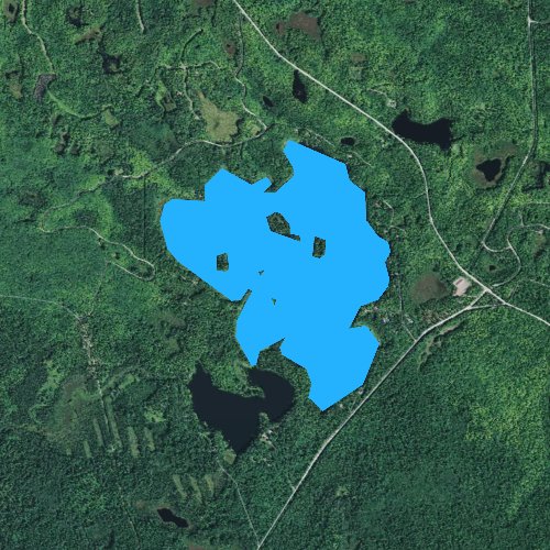 Fly fishing map for Wildcat Lake, Wisconsin