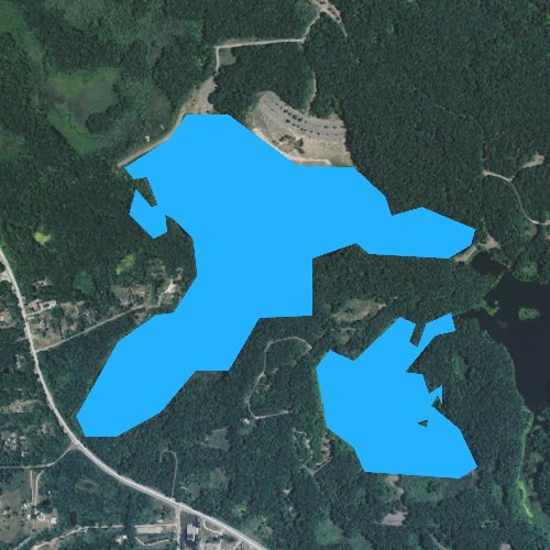 Fly fishing map for Wildwood Lake, Michigan