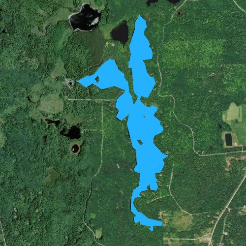 Fly fishing map for Wiley Lake, Wisconsin