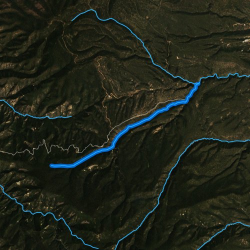Fly fishing map for Willow Creek: Gila River, New Mexico