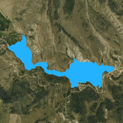 Fly fishing map for Willow Creek Reservoir, Colorado