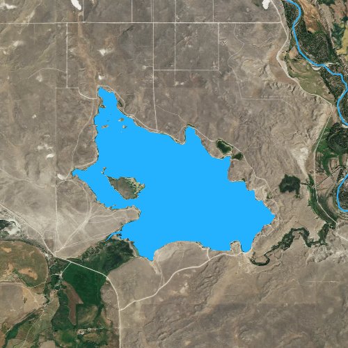 Fly fishing map for Willow Creek Reservoir, Montana