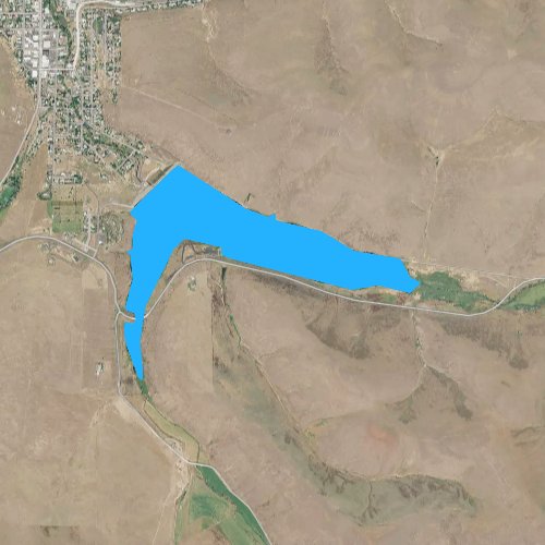 Fly fishing map for Willow Creek Reservoir, Oregon