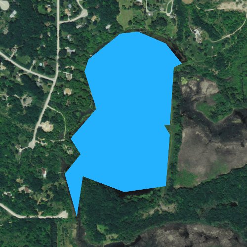 Fly fishing map for Willow Springs Lake 3.10, Wisconsin