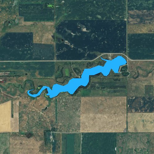 Fly fishing map for Wilmarth Lake, South Dakota