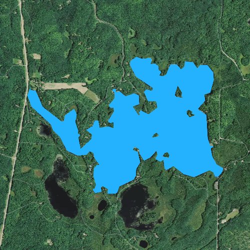 Fly fishing map for Windigo Lake, Wisconsin