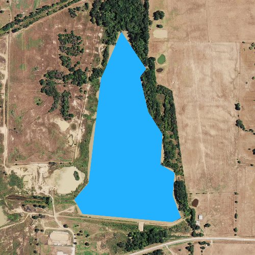 Fly fishing map for Wolfe City Reservoirs, Texas
