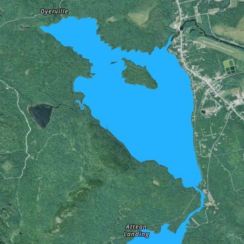 Fly fishing map for Wood Pond, Maine