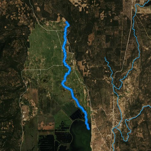 Fly fishing map for Wood River, Oregon