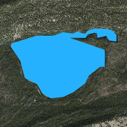 Fly fishing map for Yellow Belly Lake, Idaho