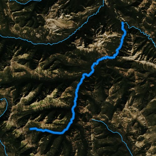 Fly fishing map for Youngs Creek, Montana